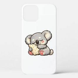 Funda Para iPhone 12 Koala Dormido Adorable con Almohada