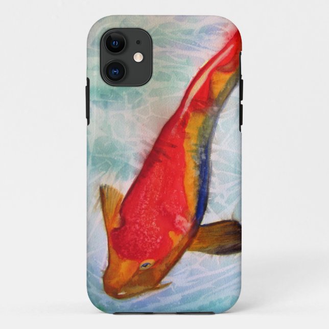 Funda De Case-Mate Para iPhone Kohaku Koi arte acuático japonés de peces (Reverso)
