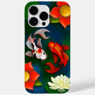 Funda Para iPhone 14 Pro Max De Case-Mate Koi Fish White Lotus Pad Pond