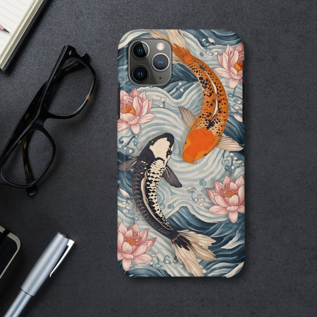 Funda De Case-Mate Para iPhone Koi Fish Yin Yang Lotus Art (Subido por el creador)