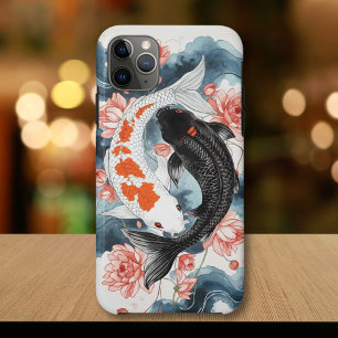 Funda Para iPhone 11 Pro Max Koi Fish Yin Yang Lotus Art