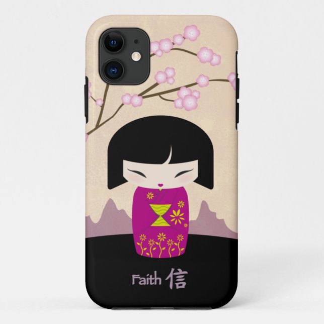 Funda De Case-Mate Para iPhone Kokeshi rosado - fe (Reverso)