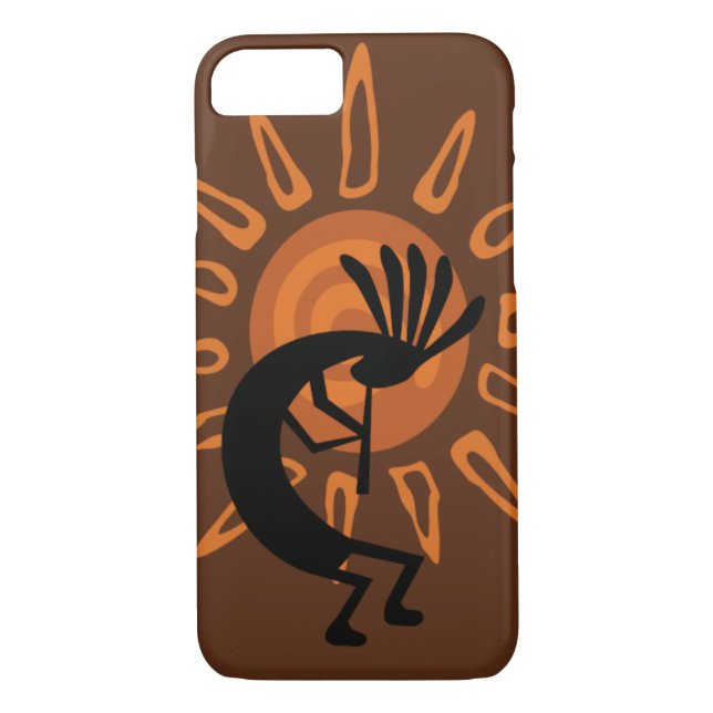 Funda De Case-Mate Para iPhone Kokopelli Sun Rustic Brown (Reverso)