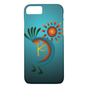 Funda Para iPhone 8/7 Kokopelli Sun Southwest Turquoise
