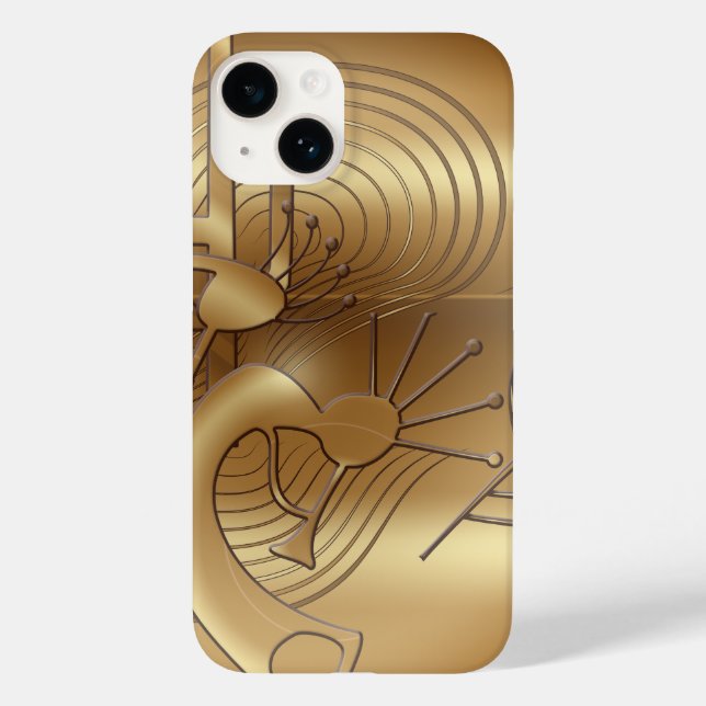 Funda De Case-Mate Para iPhone Kokopelli Swirls, Mesa y Cactus (Reverso )