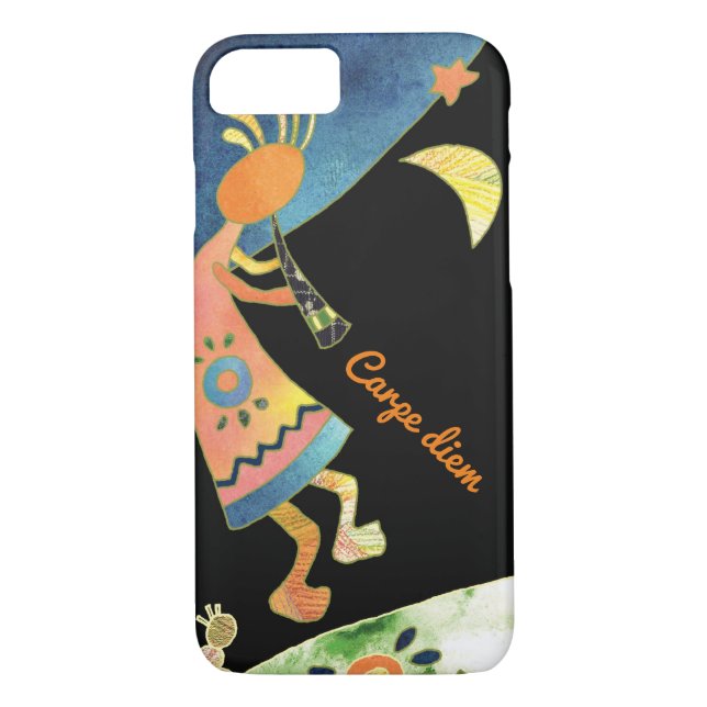 Funda De Case-Mate Para iPhone Kokopelli tribal caprichoso (Reverso)