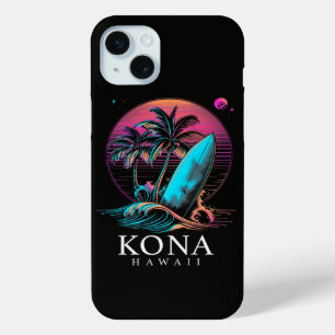 Funda Para iPhone 15 Mini Kona Hawái Tabla de Surf Hawaiana Vintage 