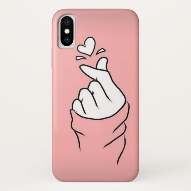Funda De Case-Mate Para iPhone KPop Hand Symbol Cute Korean (Reverso)