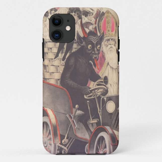 Funda De Case-Mate Para iPhone Krampus y niños secuestrados por sacerdotes (Reverso)