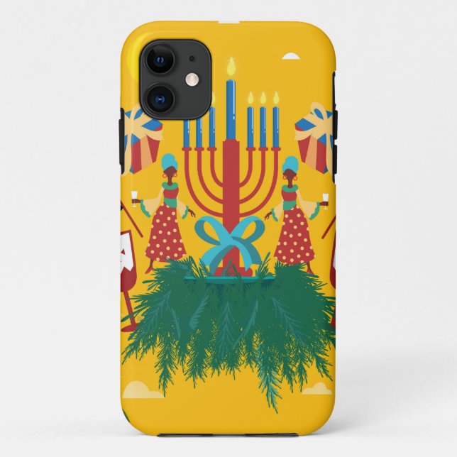 Funda De Case-Mate Para iPhone kwanzaa amarilla (Reverso)