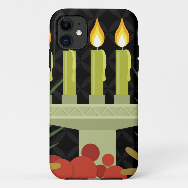 Funda De Case-Mate Para iPhone kwanzaa feliz negro (Reverso)