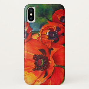 Funda Para iPhone X La adormidera oriental Naranja colorida