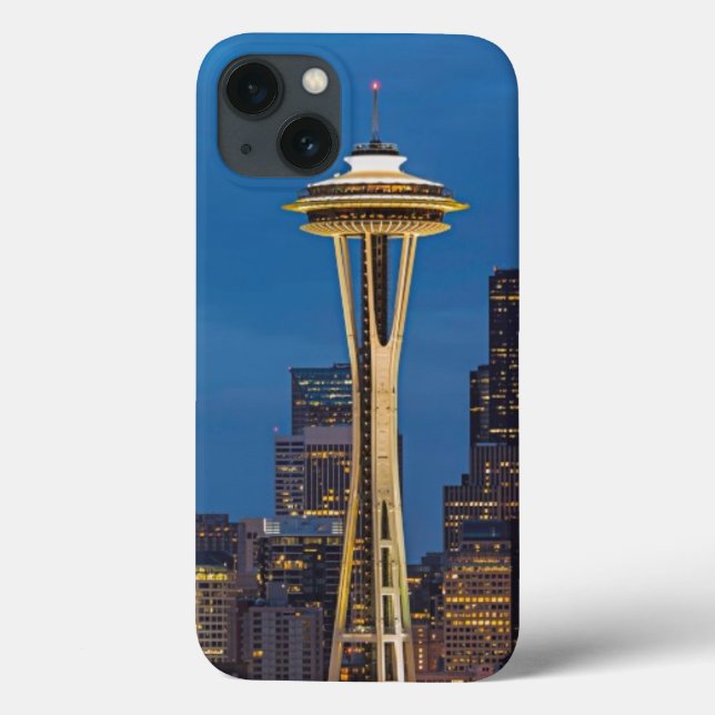 Funda De Case-Mate Para iPhone La aguja espacial y el centro de Seattle (Reverso)
