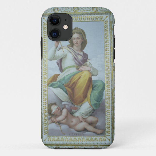 Funda De Case-Mate Para iPhone La alegoría de la castidad (fresco) (Reverso)