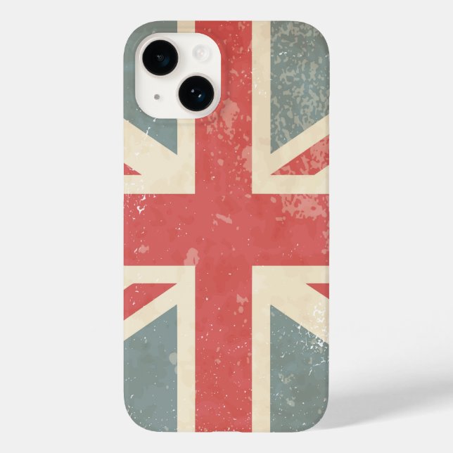 Funda De Case-Mate Para iPhone La angustiada Unión Británica Jack (Reverso )