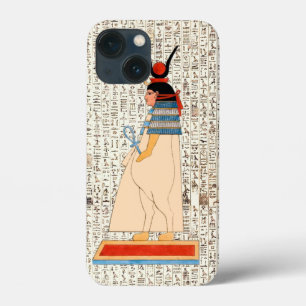 Funda Para iPhone 13 Mini La Antigua Diosa Egipcia Hathor Hieroglyphics