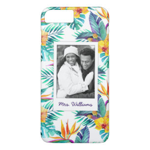 Funda Para iPhone 8 Plus/7 Plus La ave del paraíso y la orquídea el añaden su