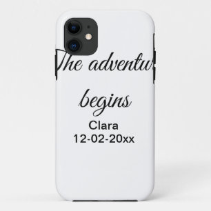Funda Para iPhone 11 La aventura comienza agregar nombre fecha año luga