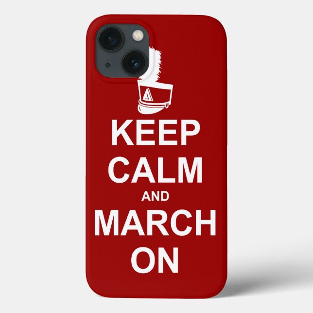 Funda De Case-Mate Para iPhone La banda guarda calma y marzo encendido (Reverso)