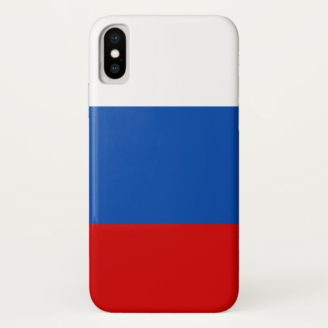 Funda De Case-Mate Para iPhone La bandera de Rusia (Reverso)