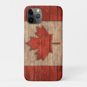Funda Para iPhone 11 Pro La bandera del vintage de Canadá apenó el diseño