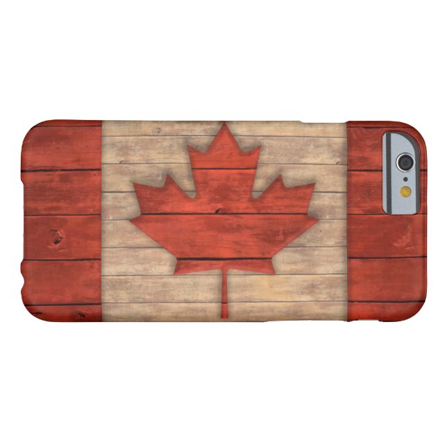 Funda De Case-Mate Para iPhone La bandera del vintage de Canadá apenó el diseño (Reverso Horizontal)