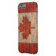 Funda De Case-Mate Para iPhone La bandera del vintage de Canadá apenó el diseño (Reverso Izquierdo)