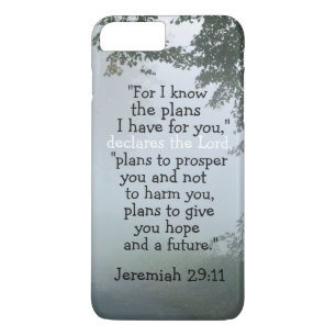 Funda Para iPhone 8 Plus/7 Plus La Biblia Verse Jeremiah 29:11 Conozco los planes 