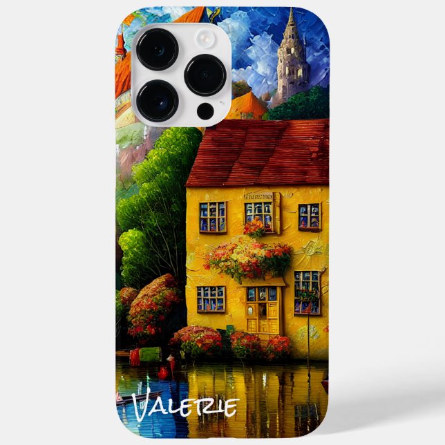 Funda De Case-Mate Para iPhone La casa amarilla en el lago (Reverso)