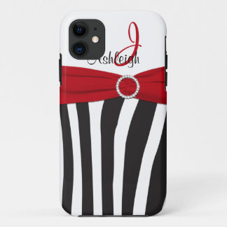 Funda Para iPhone 11 La cebra roja, negra, blanca rayó la caja del