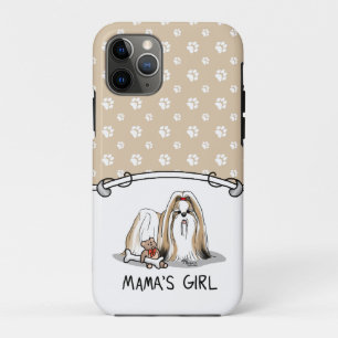 Funda Para iPhone 11 Pro La Chica de mamá Shih Tzu (tan blanca como la blan