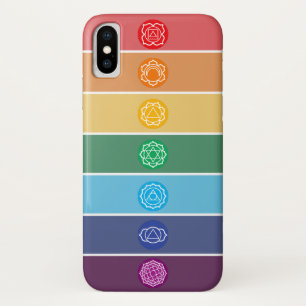 Funda Para iPhone X La colorida energía humana de Chakra