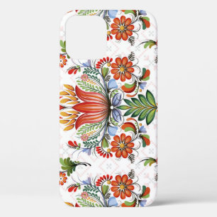 Funda Para iPhone 12 La colorida etnia Petrykivka: Flores ucranianas.