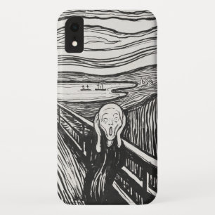 Funda Para iPhone XR La crema de Edvard Munch Black and White