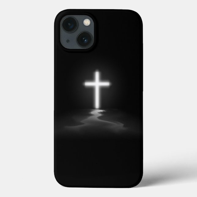 Funda De Case-Mate Para iPhone La cruz cristiana del iPhone en la niebla (Reverso)