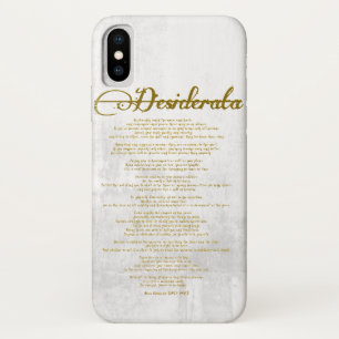 Funda Para iPhone X La Desiderata "Cosas Deseadas"