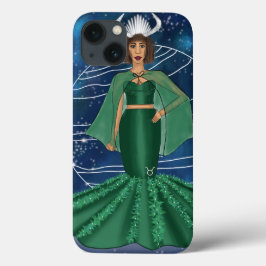Funda Para iPhone 13 La diosa zodiaca del tauro con el planeta gobernan