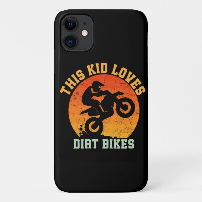 Funda De Case-Mate Para iPhone La divertida bicicleta de tierra de los niños (Reverso)