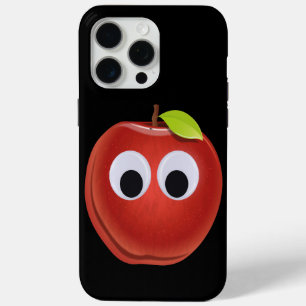 Funda Para iPhone 15 Pro Max La divertida Manzana Roja con los ojos en Google