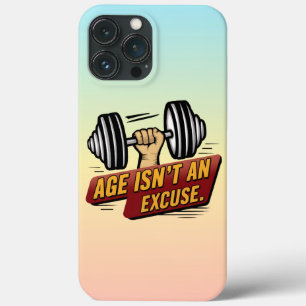 Funda Para iPhone 13 Pro Max La edad no es una excusa para decir "Gimnasio"