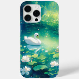 Funda Para iPhone 15 Pro Max La elegancia del cisne en las aguas quietas