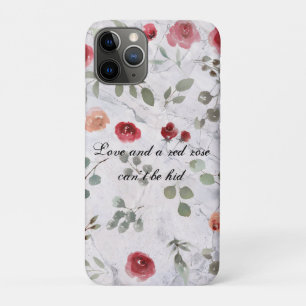 Funda Para iPhone 11 Pro La elegante y espléndida Rosa Roja de Mármol