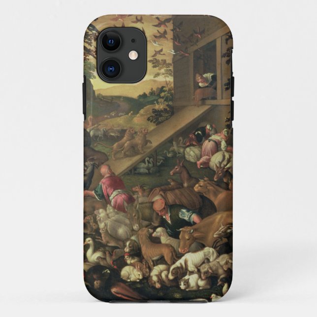 Funda De Case-Mate Para iPhone La entrada de los animales al arca (Reverso)