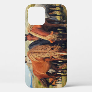 Funda Para iPhone 12 La escena natural de Livno de Caballos Salvajes