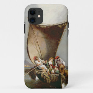 Funda Para iPhone 11 La familia del pescador (aceite en lona)