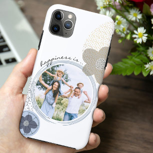 Funda Para iPhone 11 Pro Max La felicidad es .. Foto de familia Flores Pop Ar