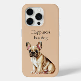 Funda Para iPhone 15 Pro La felicidad es un perro