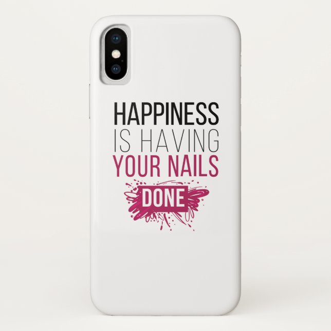 Funda De Case-Mate Para iPhone La felicidad linda está teniendo sus clavos hechos (Reverso)