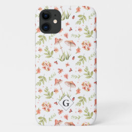 Funda Para iPhone 11 La floral encantadora de pequeños Ladybugs | Monog