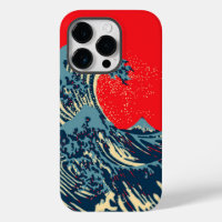 La gran ola de Hokusai con estilo artístico de esp
